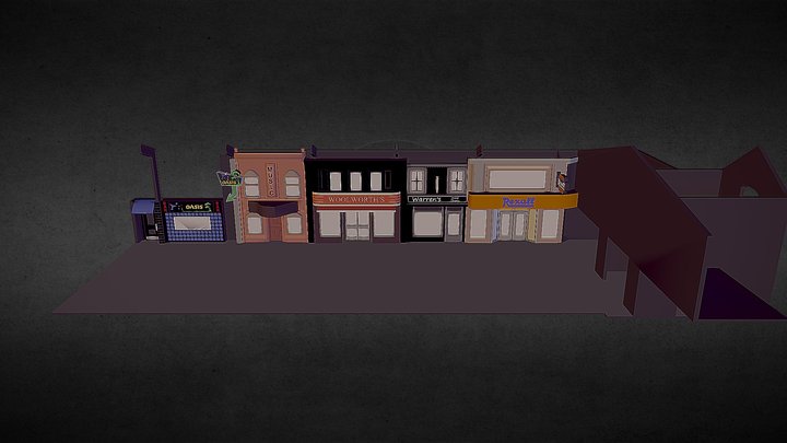 Main Street STL 3D Model