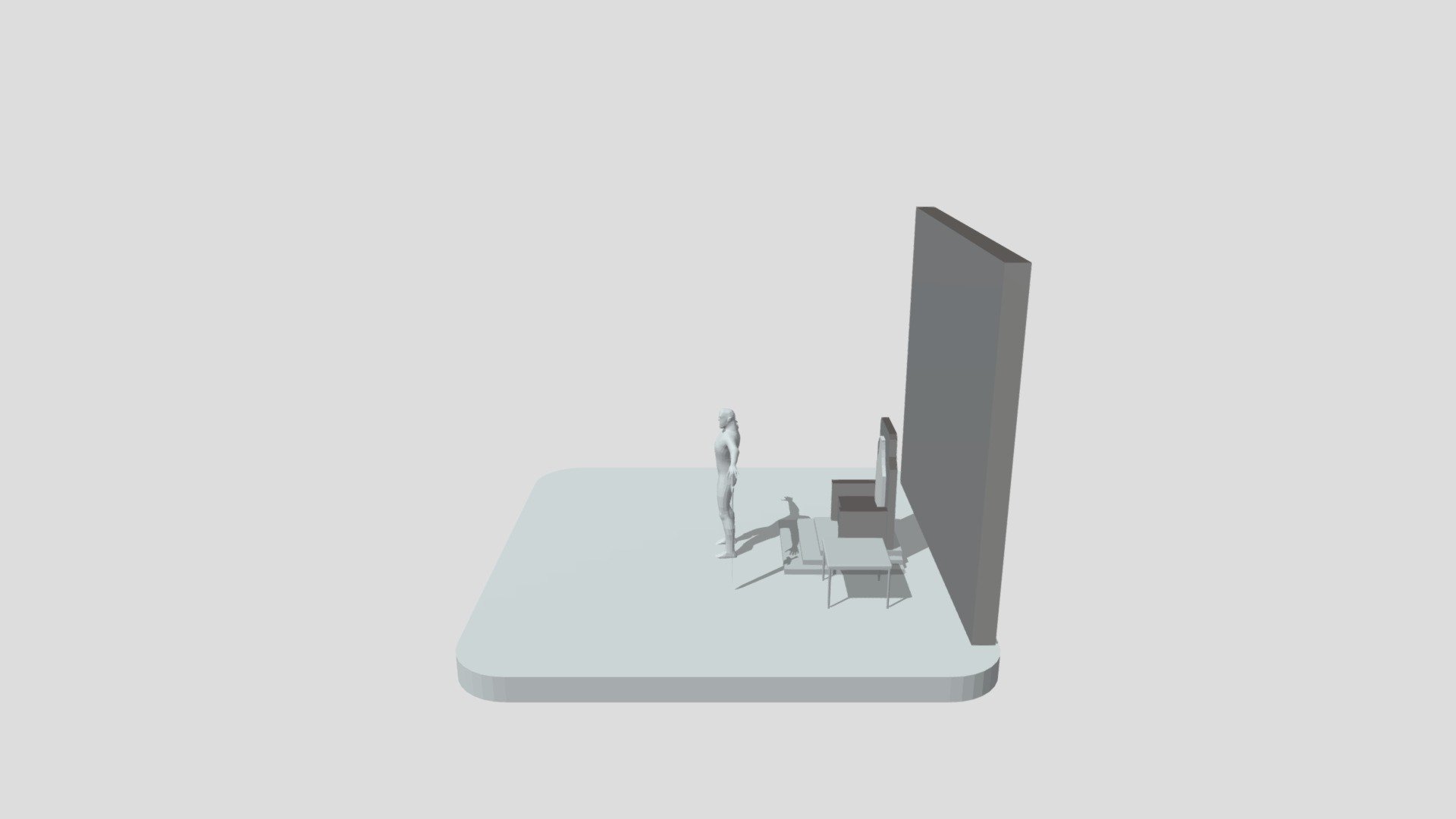 Escena preentrega con retopo