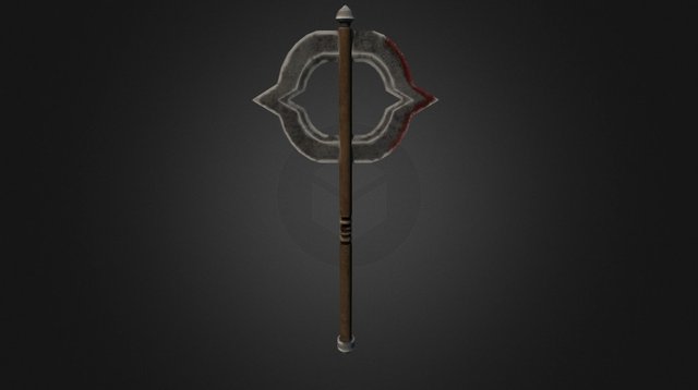 Fantasy Battleaxe 3D Model