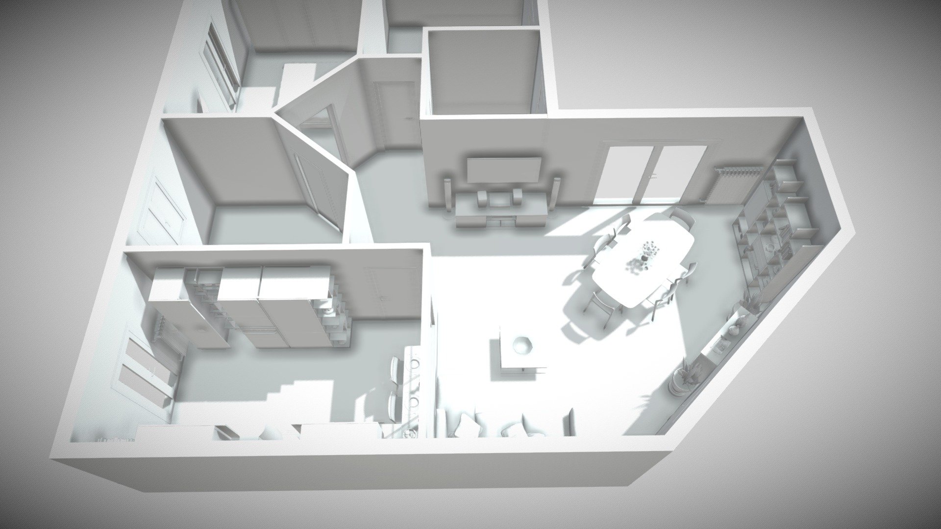Wireframe - Appartamento GC5557 — Sketchfab embed 3D viewer