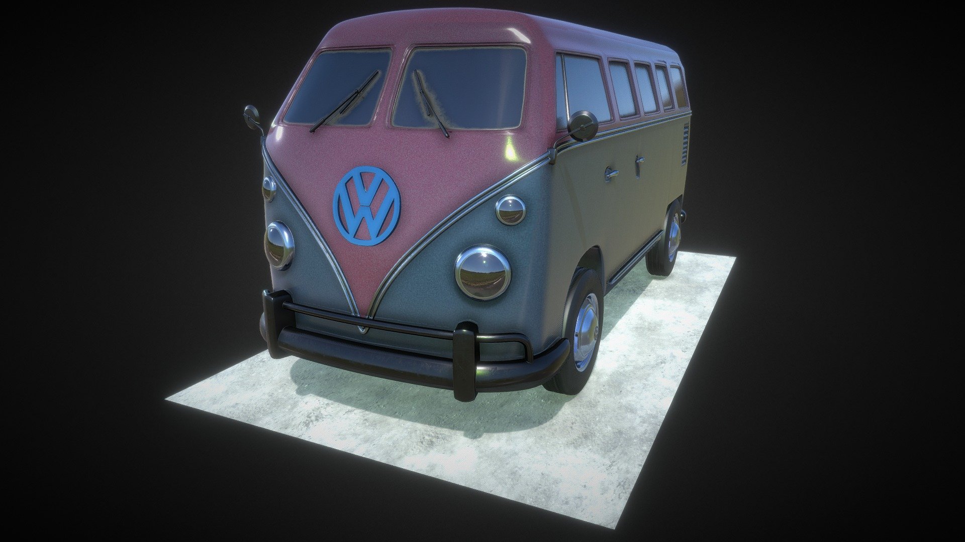 Volkswagen Bus 1963 - Buy Royalty Free 3D Model By Guxart3D (@gusxart ...