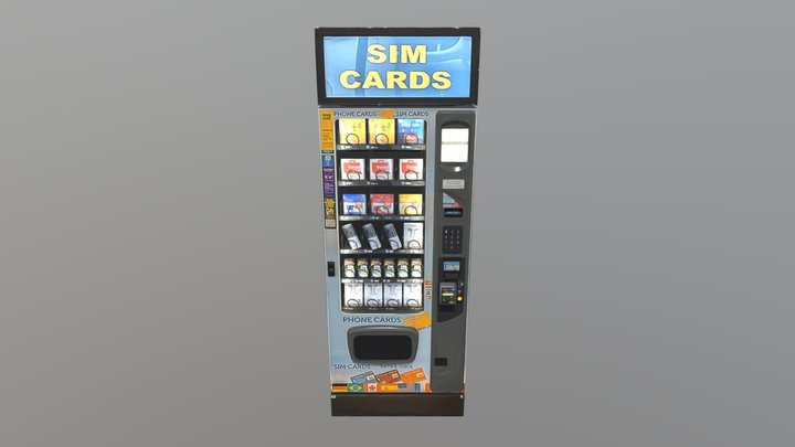 SimCards Vending Machine 3D Model