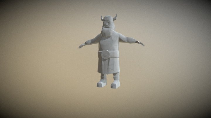 Lowpoly Viking 3D Model