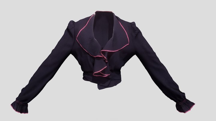 D1106/7 Long sleeved cross-over top 3D Model