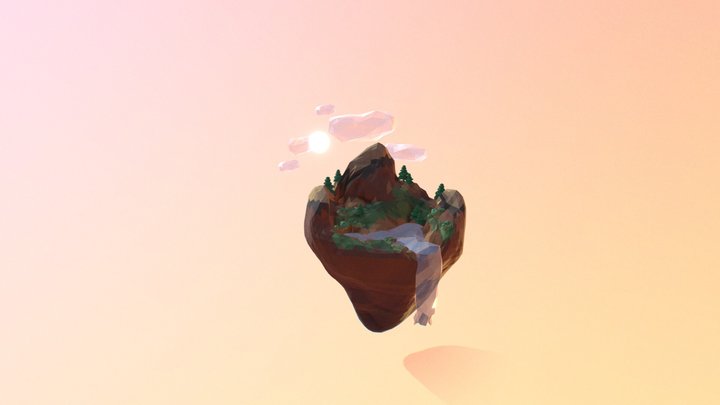 Floating Island 3D Model