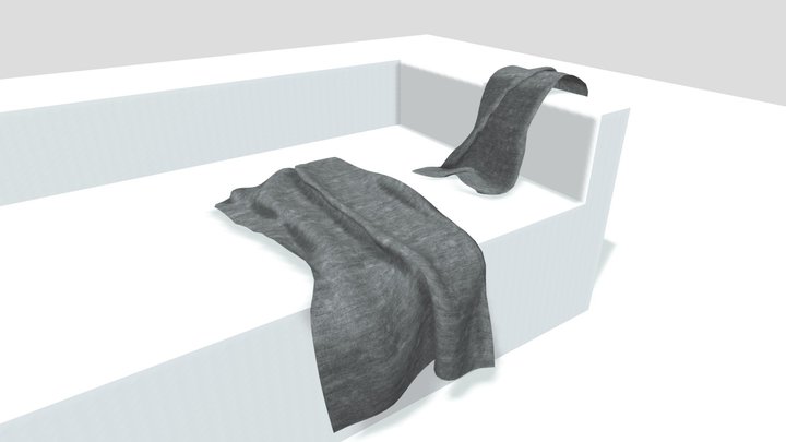 Shapespark low poly blankets kit 3D Model
