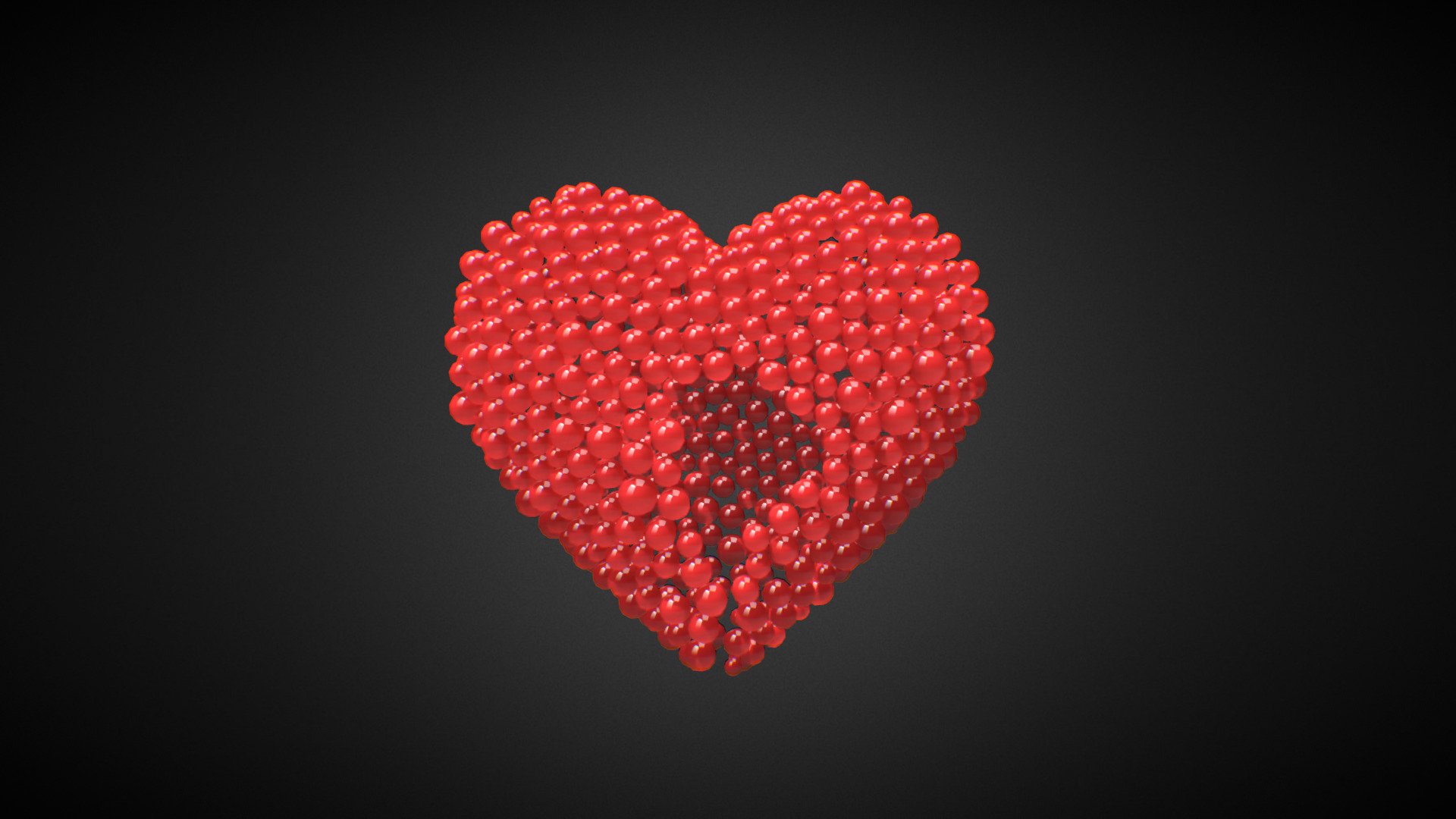 Beating Heart shape - animation from spheres