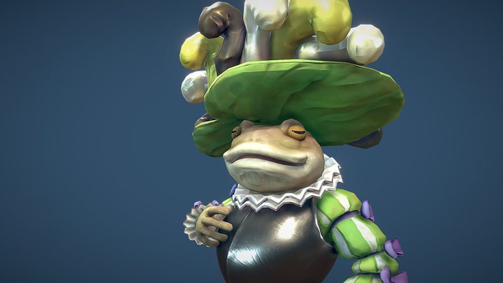Stylized Character - Frog Knight 3D Model