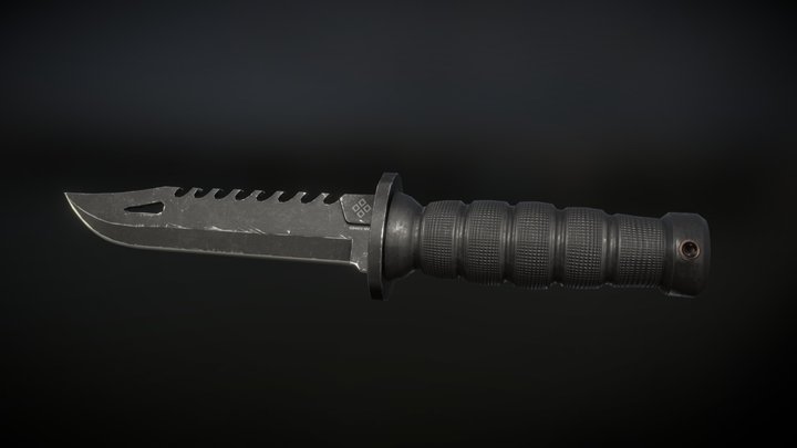 Combat Knife 3D Model