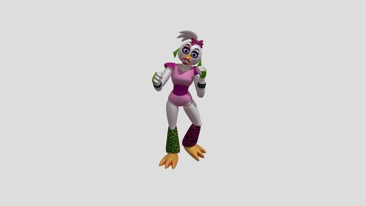 Securtiy breach Glamrock Chica Dance 3D Model