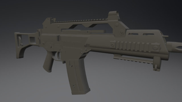 G36c Low Res (Game optimized) 3D Model