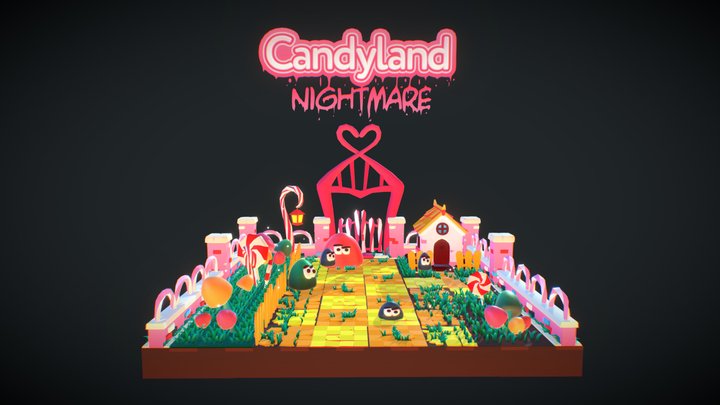 Candy Land Nightmare Scene1 3D Model