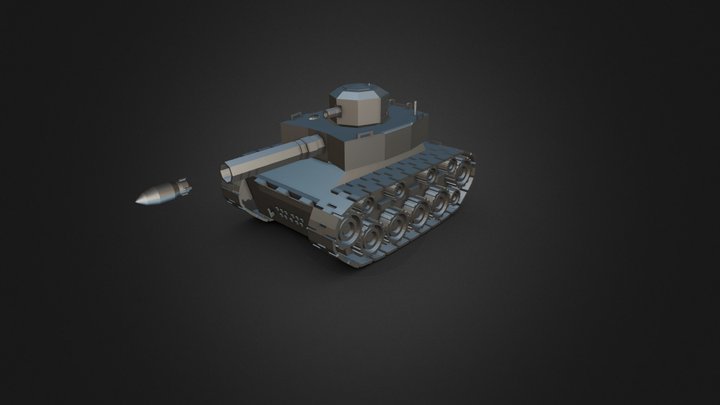 Combat Tank 3D Model