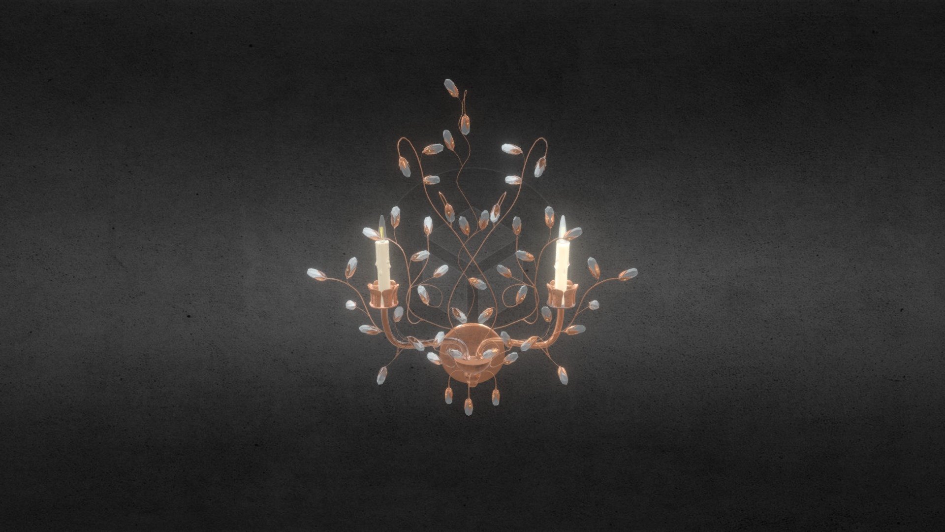 Copper wall sconce