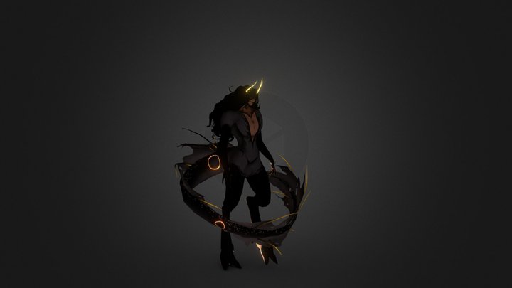 friendly sea serpent woman 3D Model