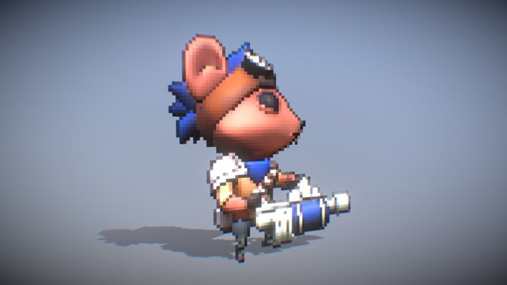 Test 2D Sprite Character 3D Model