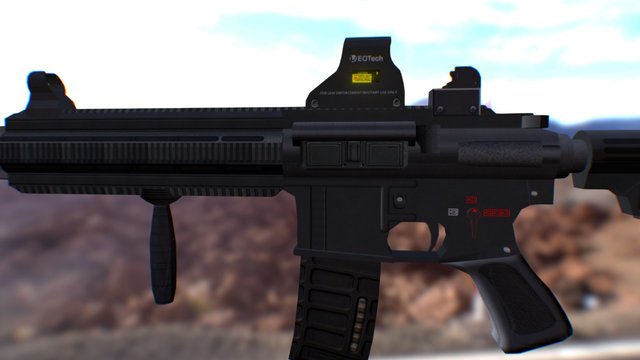 HK416 3D Model