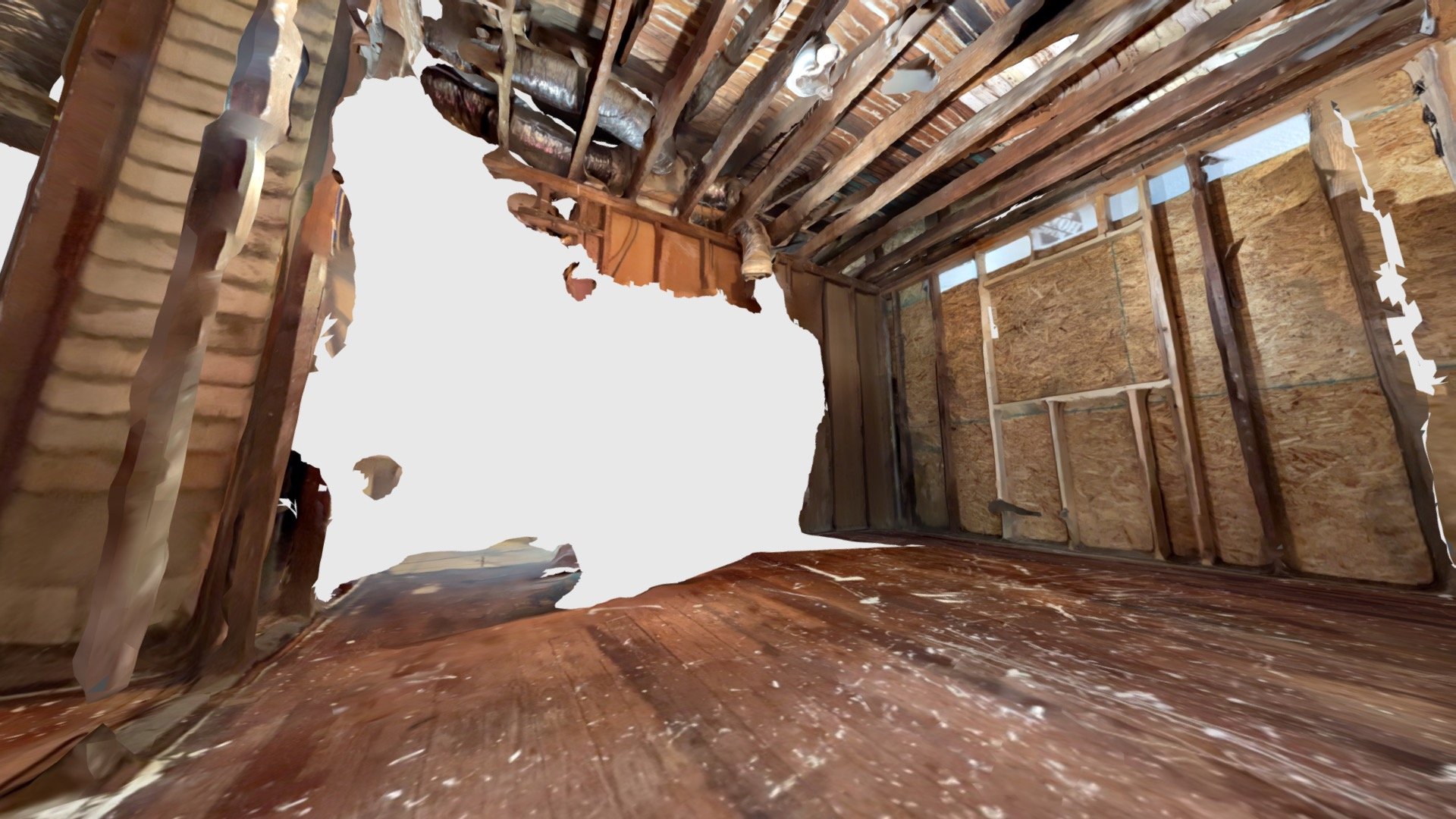 279 Central Air handler attic duct distribution