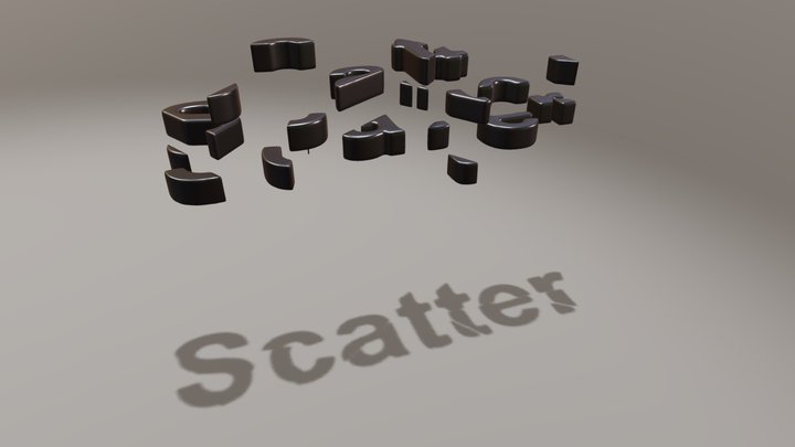 Scattered letters 3D Model