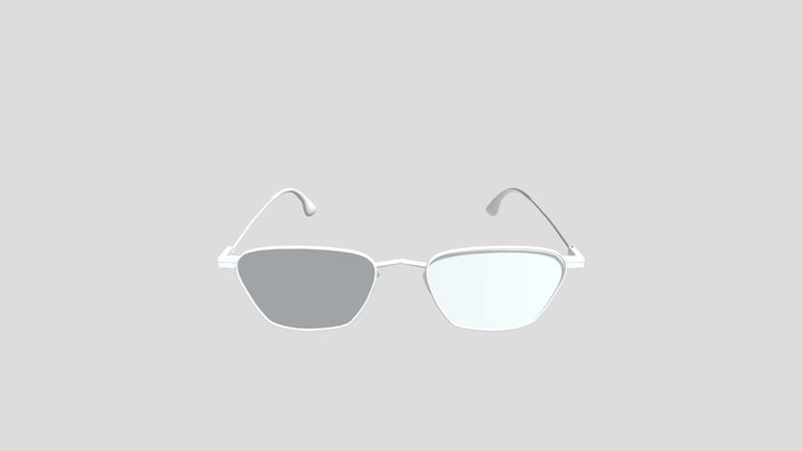 3D Pink Glasse Low Poly Mesh 3D Model