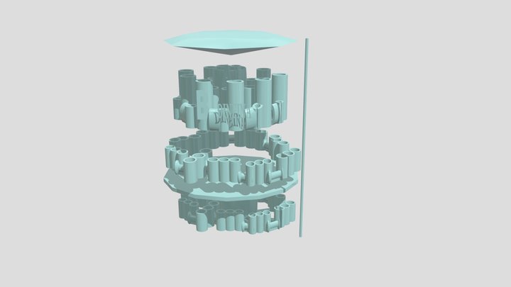 MICROTUBULO- AXONEMA- ESTRUCTURA BASICA 3D Model