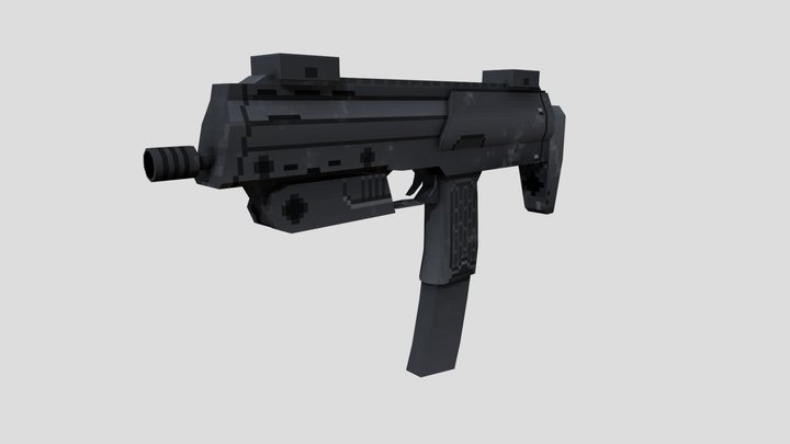 Low Poly SMG 3D Model