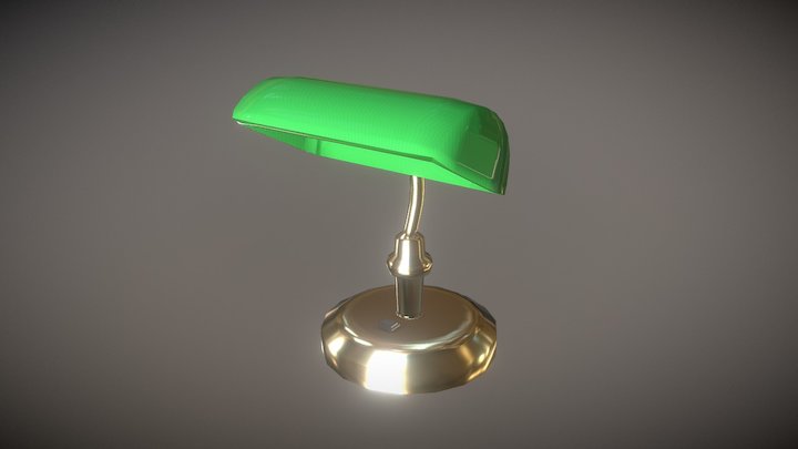 Library Desk Lamp 3D Model