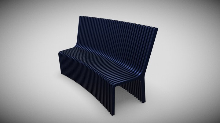 Metal Bench 3D Model