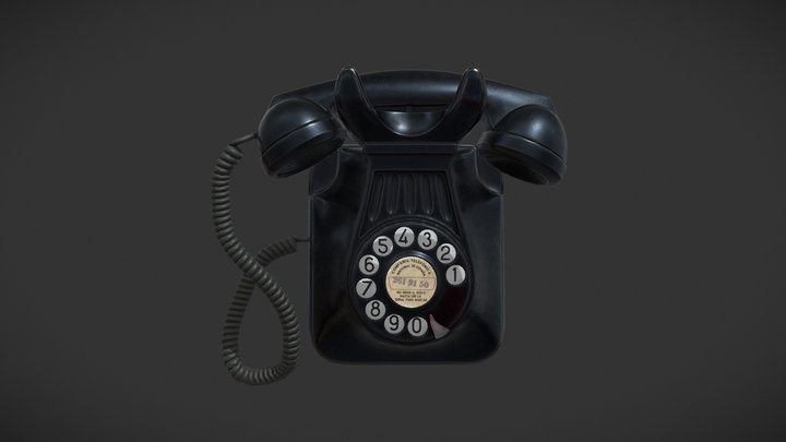 Old Dial Telephone 3D Model