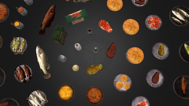 Post-apocalyptic Food Pack 3D Model