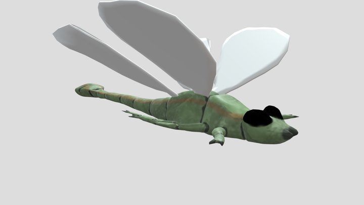 Meganeura (Low Poly) – Gratis 3D-model STL