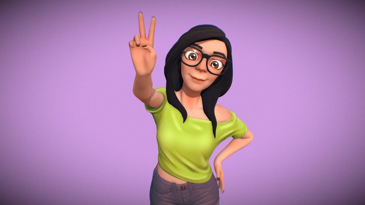 Lorena Cartoon 3D Model