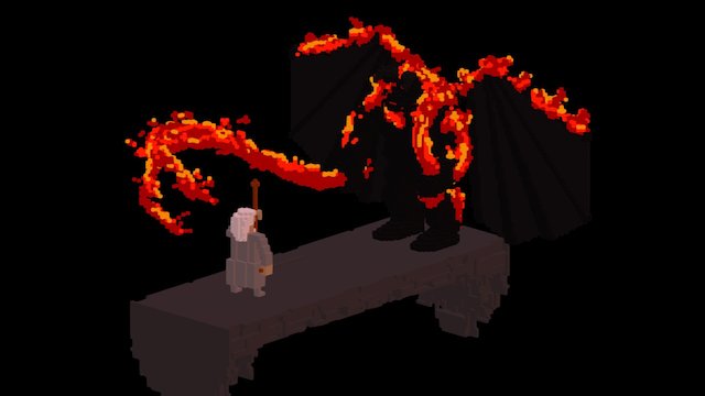 Fan Art Gandalf vs Balrog 3D Model