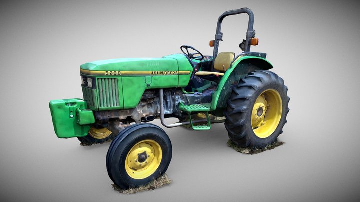 John Deere 5200 Tractor 3D Model