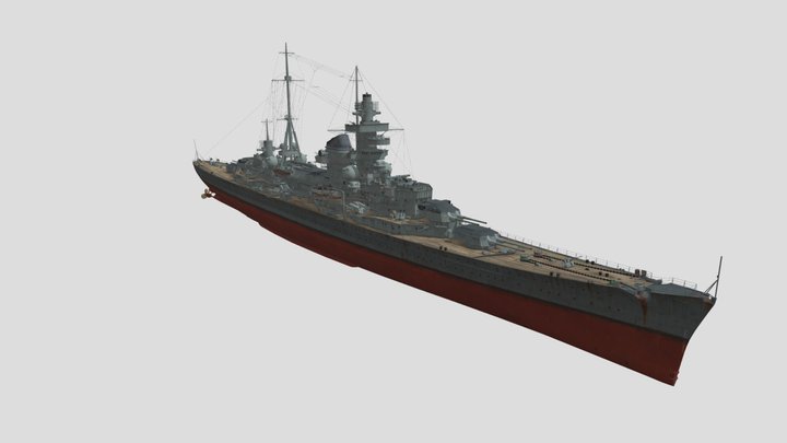Admiral Hipper 3D Model