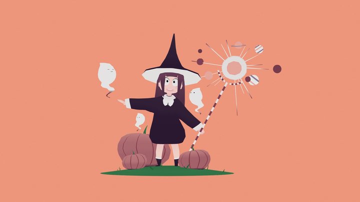 Spooky Witch 3D Model