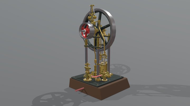 Dampfmaschine HW6 Details 3D Model