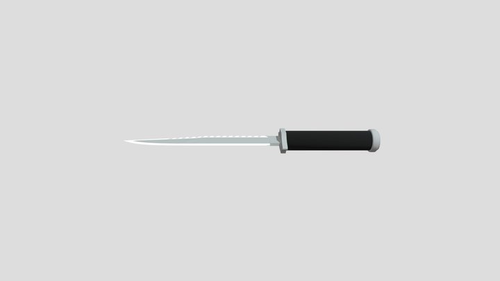 Survival knife (Low Poly) 3D Model