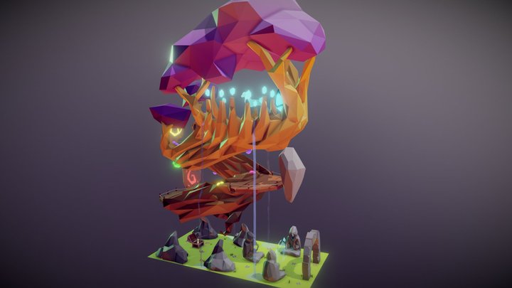 Magic Tree in Decentraland 3D Model