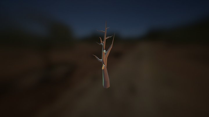 Lowpoly Dead Tree 3D Model