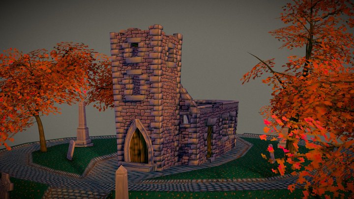 Halloween Grave Yard 3D Model