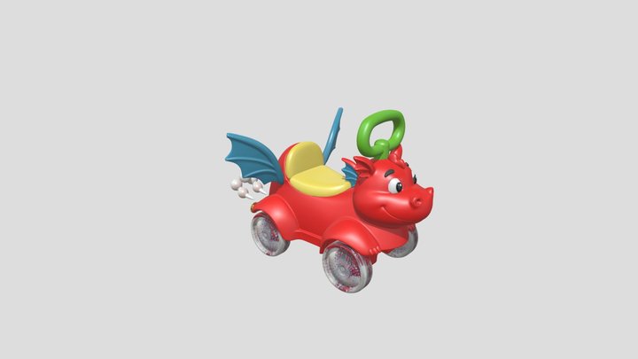 Kids Swing Car Toy Cute 8 3D Model