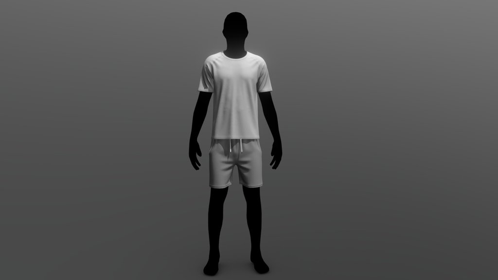 Male Tshirt and Shorts - Plain Texture
