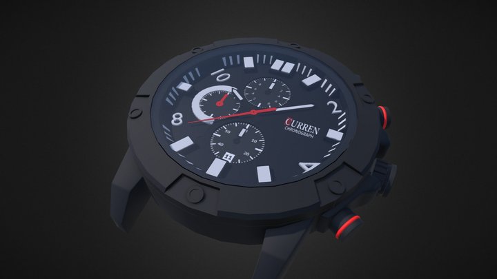 Curren 8285 Watch 3D Model