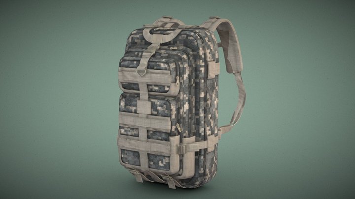 Military Backpack 3D Model