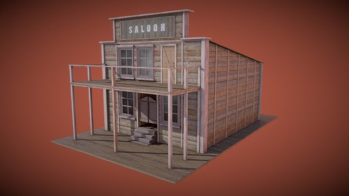 Wild West Saloon 3D Model