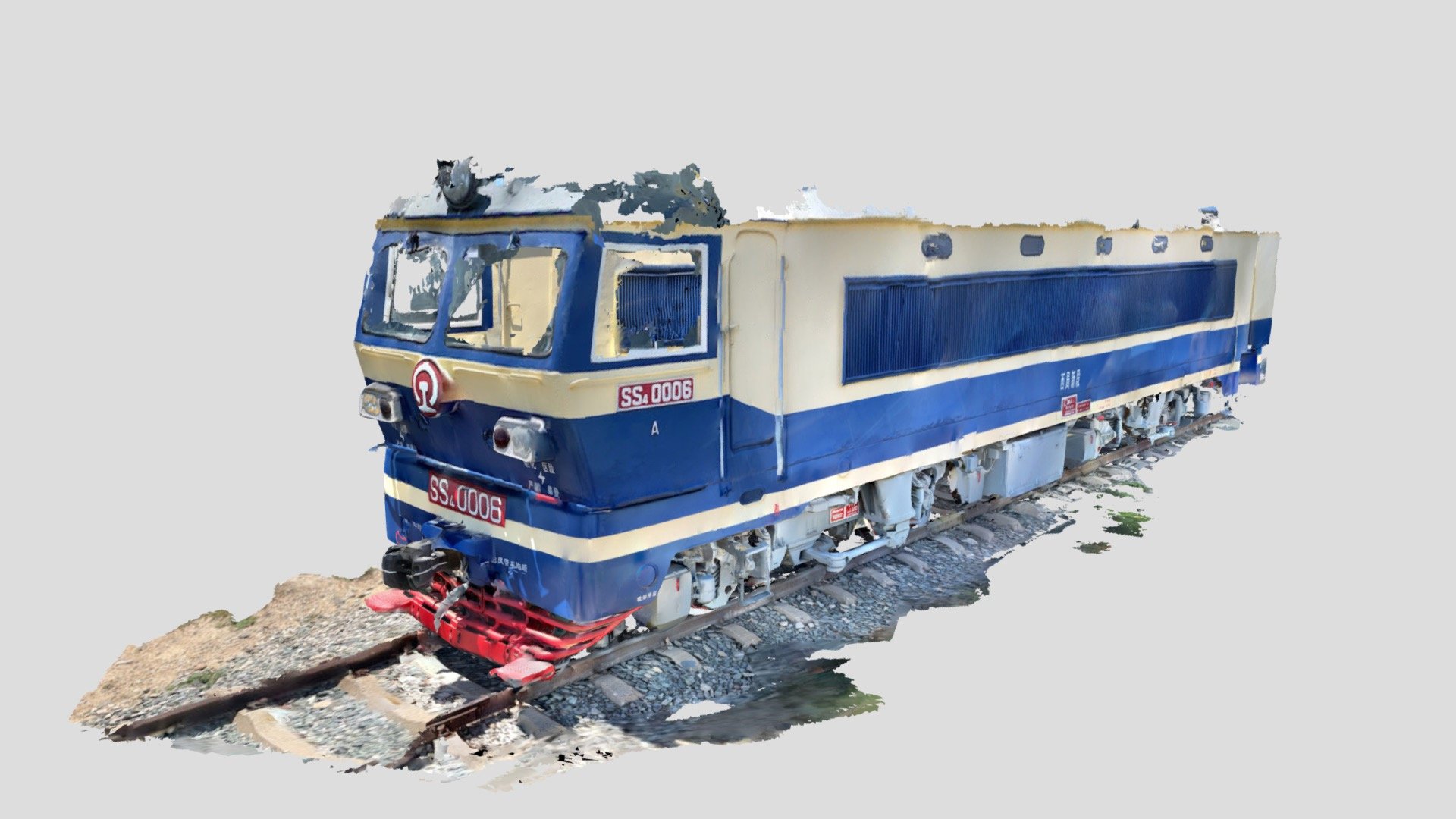 SS4 Electric Locomotive 韶山4型电力机车[宝鸡蓝] — Sketchfab embed 3D viewer