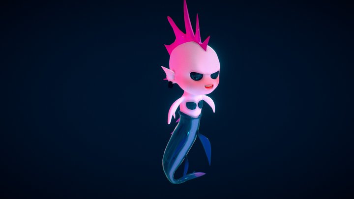 Punk Mermaid 3D Model