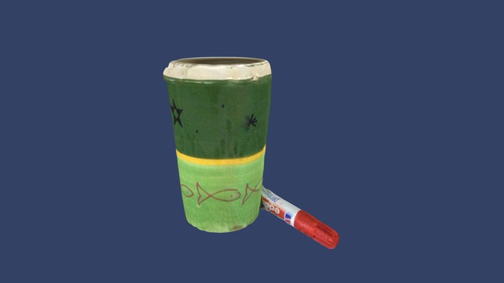 Cup and marker 3D Model