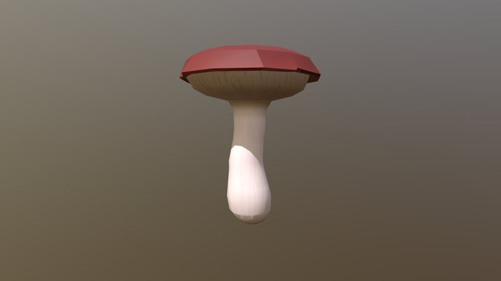 Russula Mushroom 3D Model